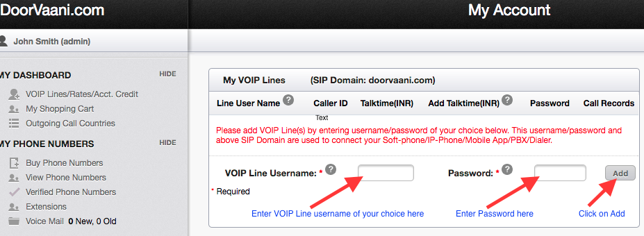 How to create a voip line?
