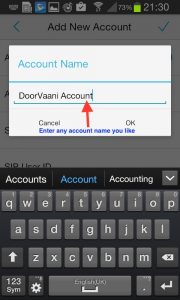 Enter Account Name