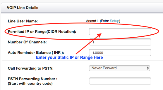 Permitted IP or Range