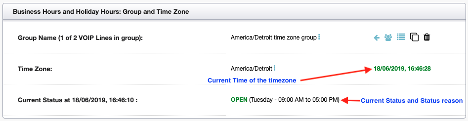 Current Time And Current Status