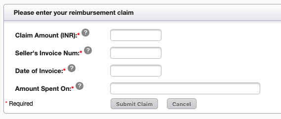 Reimbursement Claims Form