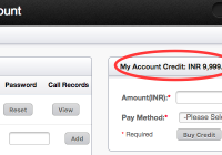 Account Credit Box