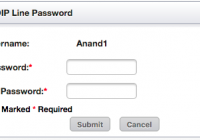 Reset VOIP Line Password page